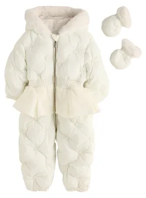 Productafbeelding van BAKER BY TED BAKER. Waterafstotende sneeuwoverall voor baby meisjes, met strikdetails