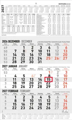 Produktbild von 3-Monatskalender groß 2027