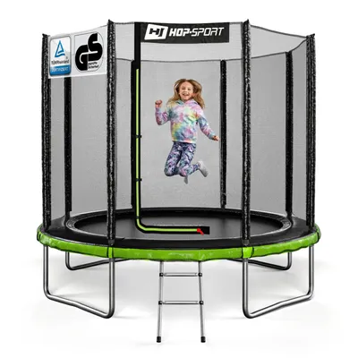 Produktbild von Hop-Sport Trampolin Outdoor - Ø 244 - Trampolin mit außenliegenden Sicherheitsnetz, stabiler Rahmenkonstruktion und Sicherheitszertifikaten - Komplettset