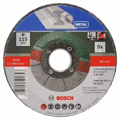 Produktbild von Bosch 2 609 256 332, Schneidedisk, Metall, 11,5 cm, Jede Marke, 2,22 cm, Mehrfarbig