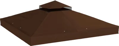 Produktbild von 3 x 3 m Ersatzdach für Pavillon, Pavillon-Ersatzplane mit Wasserablauf-Löchern, UPF30+, Sonnenschutz, Kaffee