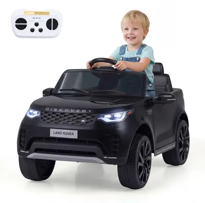 Produktbild von COSTWAY 12V lizenziertes Land Rover Discovery Kinder-Aufsitzauto mit Federung, LED-Scheinwerfern, Hupe, Musik&kabelloser Verbindung für Kinder 3+