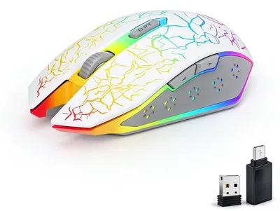 Obrázok produktu pre Bezdrôtová herná myš, 2,4 G a Bluetooth, ergonomická bezdrôtová myš