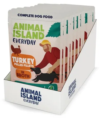 Zdjęcie produktu dla Mokra karma dla psa ANIMAL ISLAND indyk fileciki 10x150g