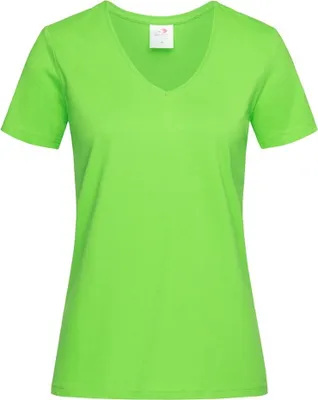 Image de Stedman T-shirt classique col V pour femmes AB279 (L) (Vert kiwi)