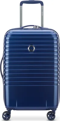 Image de DELSEY PARIS trolley Caumartin + 4 Double Rolls Cabin Trolley 55 Steel Blue bleu