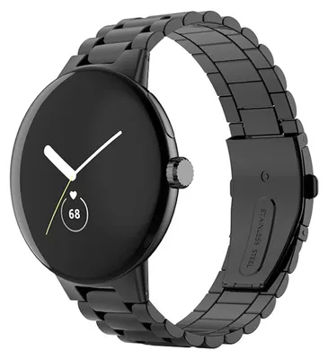 Produktbild von Smartwatch Armband Edelstahl für Google Pixel Watch 4 / 3 / 2 / 1 45mm Schwarz