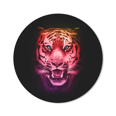 Produktbild von MuchoWow® Mauspad Mousepad Tiger - Farben - Tiere 50x50 cm - Mousepads - Maus Mat - Pad - Mausunterlage - Vinyl
