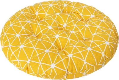 Produktbild von Rund Sitzkissen，40CM -für Innen Außenbereich Chair Cushion,Yellow