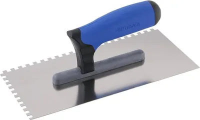 Obrázok produktu pre Kubala Stainless steel trowel 130x270 with plastic 2 component handgrip G-11, notch 4*4