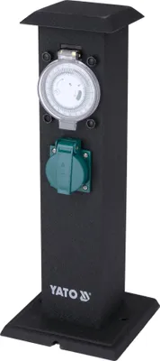 Produktbild von Metall-Gartensteckdosensäule mit mechanischem Timer