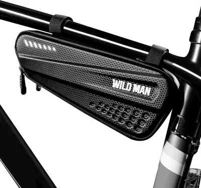 Produktbild von Fahrrad Top Tube Bag Wasserdichte Hartschale Fahrradrahmen Tasche Road Mountainbike Aufbewahrungskoffer Fahrradbeutel Fahrradzubehoer