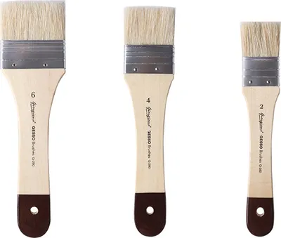 Image de INF Ensemble de pinceaux en poils de sanglier pour la peinture à l'huile, acrylique et aquarelle