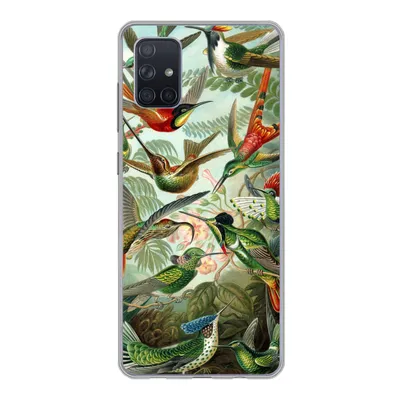 Produktbild von MuchoWow® Handyhülle Schutzhülle Hülle für Samsung Galaxy A71 Trochilidae - Alte Meister - Kunst Silikon Softcase Handy Hülle - Kartenbesitzer
