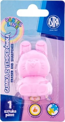 Obrázok produktu pre ostrhadlo a guma 2 v 1 v tvare zajaca