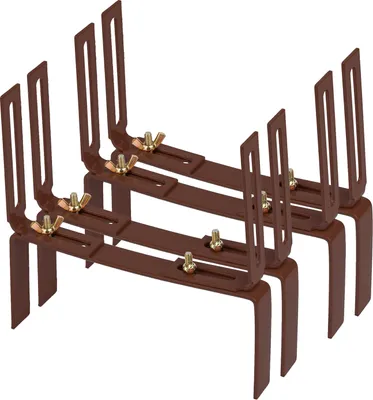 Produktbild von BigDean 4 Stück Blumenkastenhalter braun Standard H-Form Kasten Halter Balkonkastenhalter