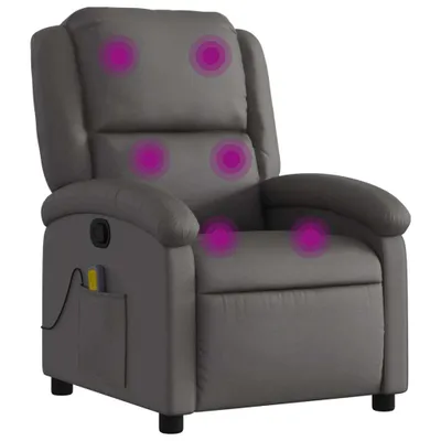Obrázok produktu pre VidaXL 371796, Koža, Šedá, Pena, 110 kg, 710 mm, 865 mm