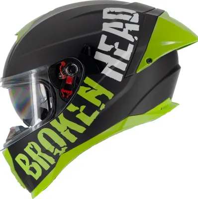 Produktbild von Broken Head BeProud Pro Sport Integralhelm Grün Mit Klarem Visier : M (57-58 cm) Größe: M (57-58 cm)