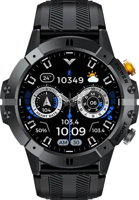 Produktbild von INF Smartwatch mit Herzfrequenz-, Blutdruck- und Blutsauerstoffmessung Schwarz