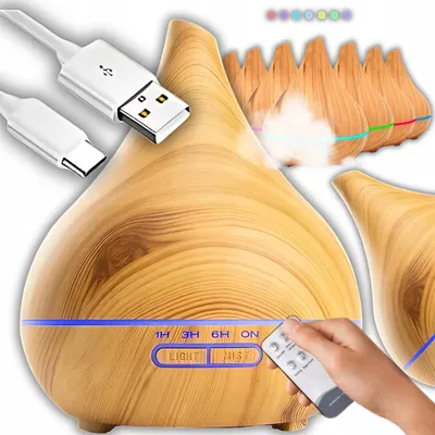 Produktbild von Luftbefeuchter 4in1 LED RGB, Duftdiffusor Aromatherapie Timer Fernbedienung