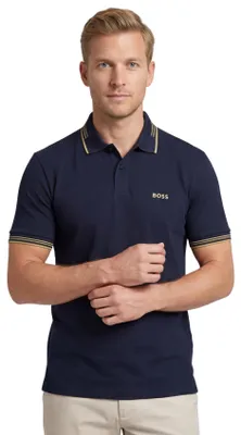 Produktbild von Boss Green Polo Paul dunkelblau Slim Fit