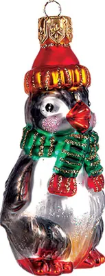 Produktbild von Christbaumschmuck Glas 7cm Pinguin Figur