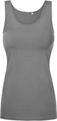 Produktbild von Single-Jersey Tank Top Damen, Stahlgrau, M