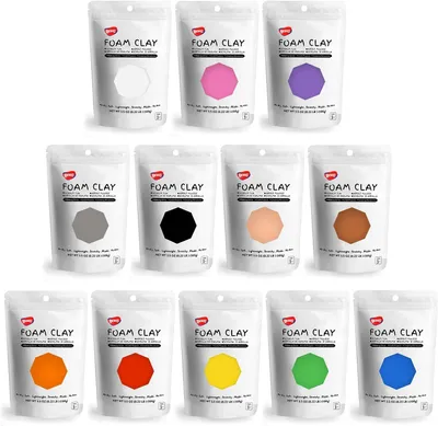 Image de Pâte à modeler expansible, 12 couleurs, 12 x 100 g, poids total : 1,2 kg