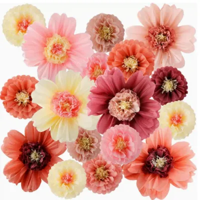 Produktbild von Papierblumen Pompons,Papier Blumen Deko Hängende Girlande Dekoration für Hochzeit Geburtstagsfeier Gartenparty