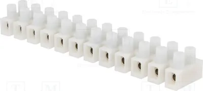 Productafbeelding van 1x Klemplaat, schroefklem, type: 12 41A, doorsnede: 6 mm², spanning: 500 V. Aansluitingen: 24, LPA12-6, PA12DS, 89