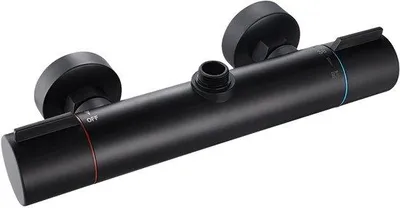 Productafbeelding van Ibenzoa® Thermostaatkraan voor douche, verchroomd – thermostaatmengkraan met intelligente temperatuurregeling, veiligheidsknop voor 38°C, messing (59) en roestvrij staal (SUS304)