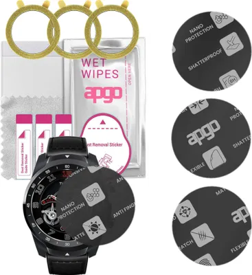 Produktbild von apgo 3 Stück Schutzglas, Matt, kompatibel mit Mobvoi Mobvoi TicWatch Pro Smartwatch, Hybrid 8H, Ersatz für Hartglas, Displayschutzglas, Bildschirmschutz, Displayschutz, kratzfest