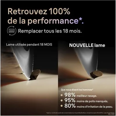 Image de Tête de Rasoir Braun Series 9, 4 Éléments de Coupe, Tondeuse de Précision, 100% Fabriqué en Allemagne, Compatible Series 9