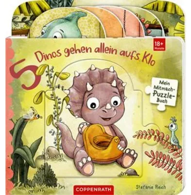 Image de Mein Mitmach-Puzzle-Buch: 5 Dinos gehen allein aufs Klo