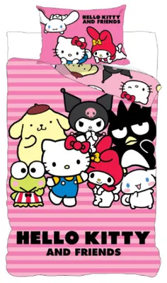 Produktbild von Hello Kitty Friends Kinderbettwäsche 100x135cm