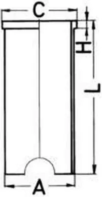 Produktbild von KOLBENSCHMIDT Zylinderlaufbuchse 89163190 für VW GOLF II (19E, 1G1) 4,7mm 145mm 79,5mm