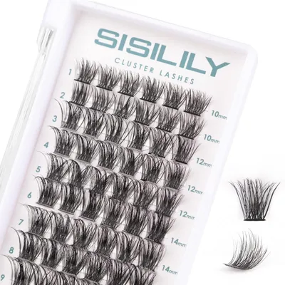 Produktbild von Einzelne Wimpern 72 Cluster 3D Fake Lashes DIY Set D Curl 10-16mix