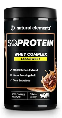 Produktbild von Whey Protein Pulver - 1000 g Pulver_für 33 Portionen / Eiskaffee