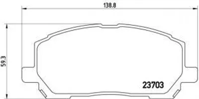 Produktbild von Brembo Bremsbelagsatz, Scheibenbremse Vorderachse P 83 078