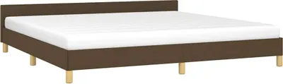 Obrázek produktu pro vidaXL Rám postele bez matrace tmavě hnědý 200x200 cm látka