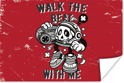 Produktbild von MuchoWow® Poster Radio - Totenkopf - Vintage 30x20 cm - Plakate - Print