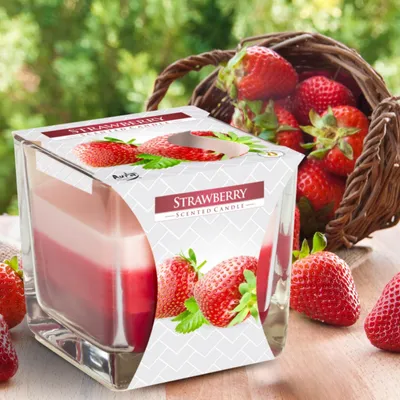 Image de Bougie en verre DUHA JAHODA parfumée 170g