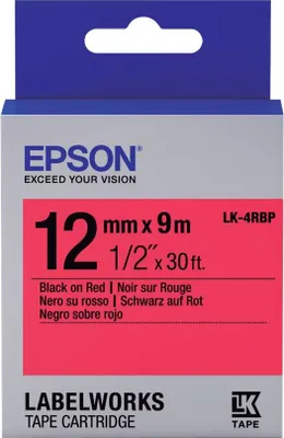 Immagine prodotto di Epson LK-4RBP nastro per etichettatrice Nero su rosso
