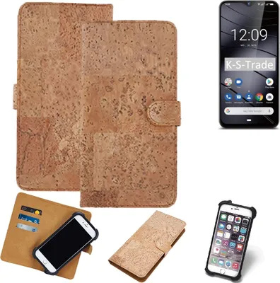 Produktbild von K-S-Trade Hülle kompatibel mit Gigaset GS290  Kork Handyhülle Cover  Schutzhülle TPU Case Bumper in Hellbraun, (1x)