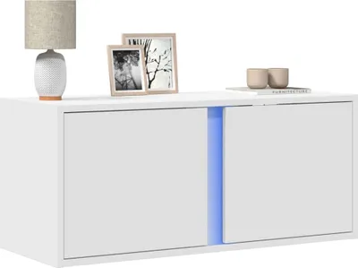 Obrázok produktu pre Maison Exclusive - TV skrinka s LED osvetlením Biela 80x31x35 cm