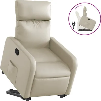 Produktbild von VidaXL 3206750, Kunstleder, Cremefarben, Schaum, 110 kg, 50 cm, 55,5 cm