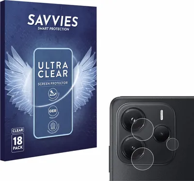 Produktbild von 18x Für Xiaomi Redmi Note 14 4G (NUR Kameraschutz) Schutzfolie Savvies Displayschutz Display Schutz Folie Klar Transparent