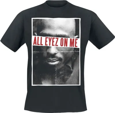 Produktbild von Tupac Shakur - "All Eyez On Me" T-Shirt für Herren/Damen Uni RO6518 (M) (Schwarz)