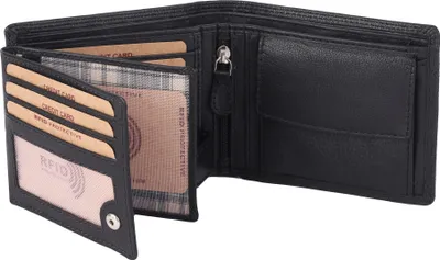 Produktbild von Benthill Geldbörse Herren Echt Leder - Portemonnaie mit RFID-Schutz - Männer Geldbeutel - Portmonee