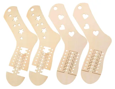 Produktbild von 2 Paar Holzsockenblocker für DIY-Stricksocken